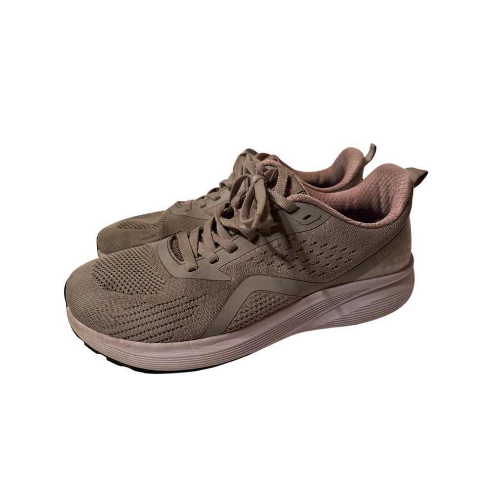 BRONAX S71 Womens Running Shoes Gray Pink Mesh Athletic Sneakers Size 43